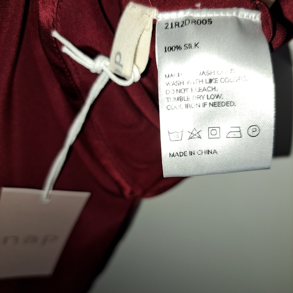 NWT Ruby Side-Split Silk Dress (Rosy Red) - NAP - Picture 12 of 12